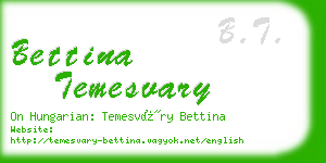 bettina temesvary business card